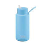 Frank Green - Ceramic Reusable Bottle - Straw Lid - 34oz/1,000ml - Sky Blue