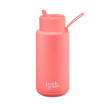 Frank Green - Ceramic Reusable Bottle - Straw Lid - 34oz/1,000ml - Peach