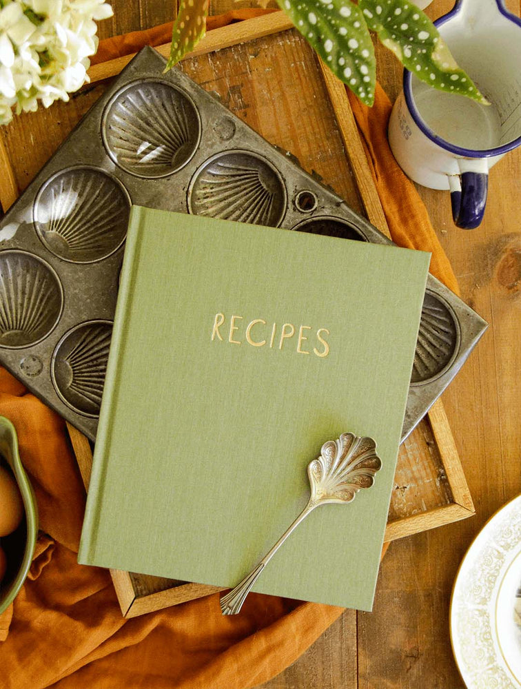 Write To Me - Recipes Journal - Olive Green