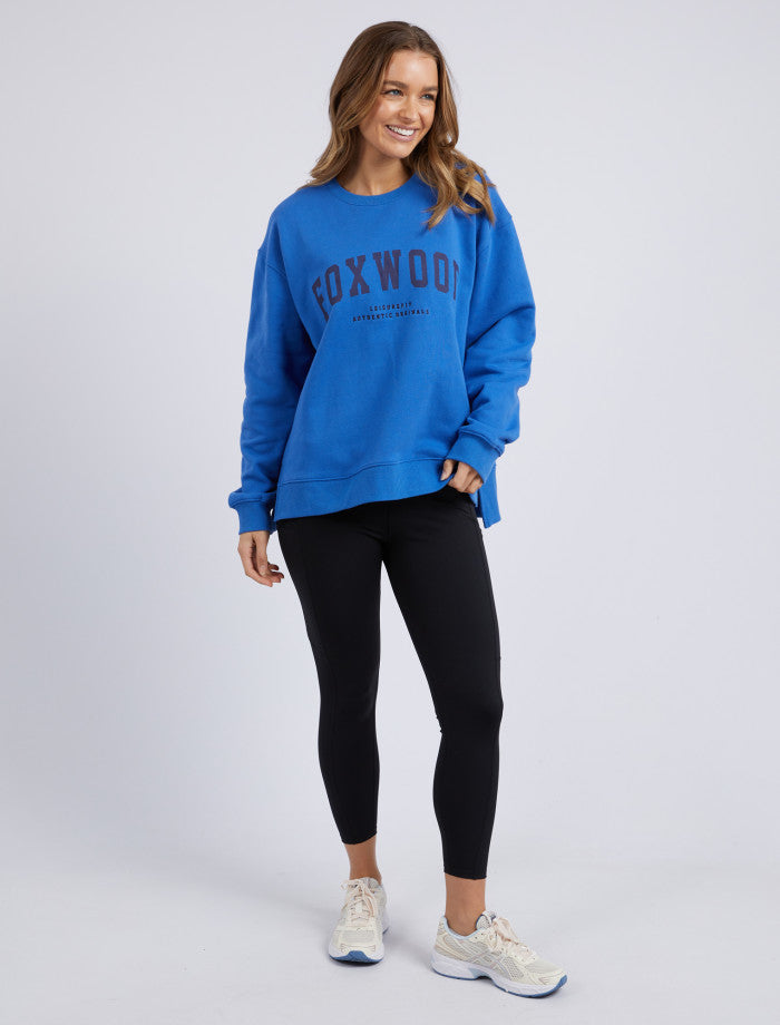 Behind The Trees - Foxwood - Interval Crew - Blue - oversized sweater - gym sweater - casual everyday sweater