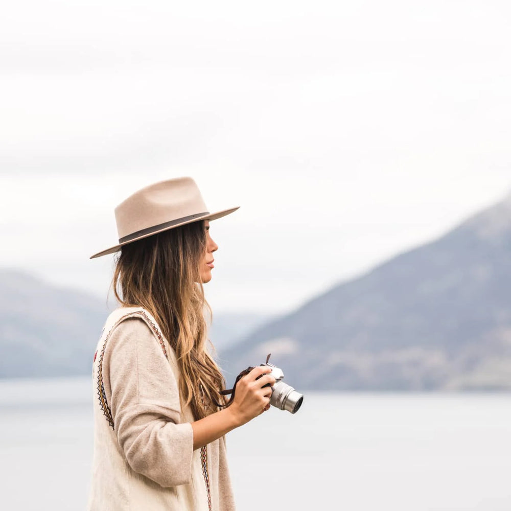 Behind The Trees - Will + Bear - Calloway Fawn - Light Brown - Australian Wool Fedora under $150