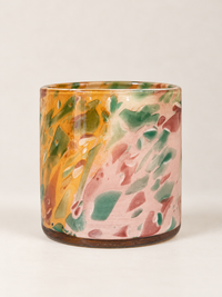 Oasis Glass Candle - Pink/Green