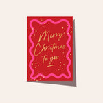 Elm Paper - Card - Wavy Merry Christmas