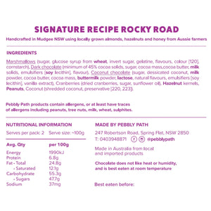 Pebbly Path - Rocky Road- Signature Recipe - 100g Pebbly Bar