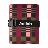 Behind The Trees - Plaid-patterned bag with 'kollab' branding on a white background - Kollab - Picnic Mat - Crimson Nights