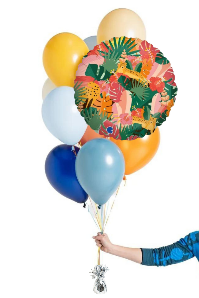 
                
                    Load image into Gallery viewer, READY TO GO -  Inflated Balloon -Tropical Jungle - True Blue
                
            
