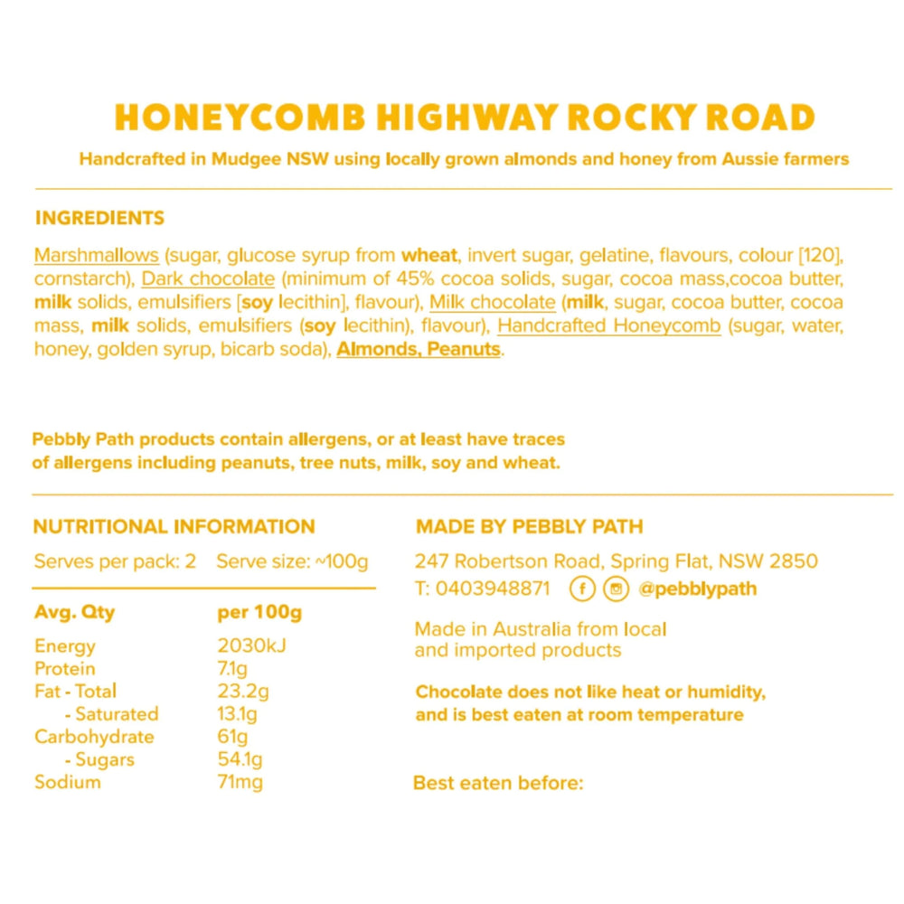 Pebbly Path - Rocky Road- Honeycomb Highway