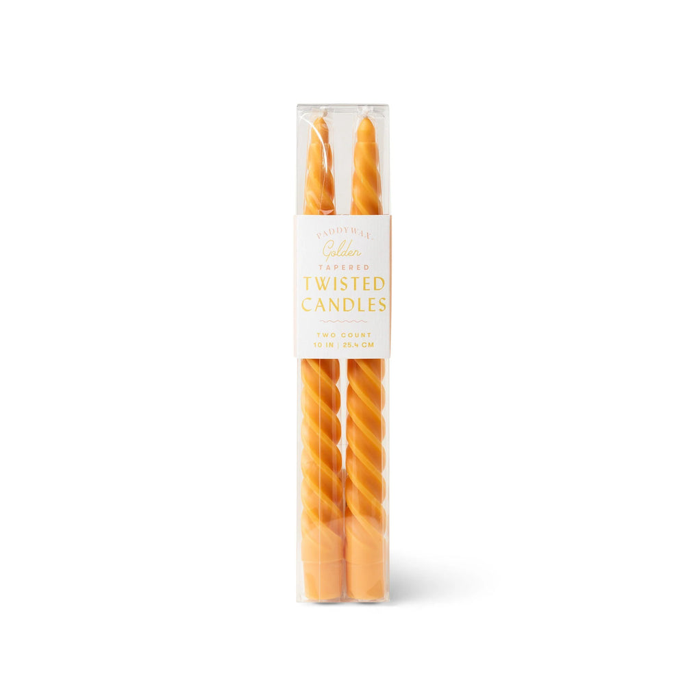 Designworks Collective - Twisted Taper Candles- Golden