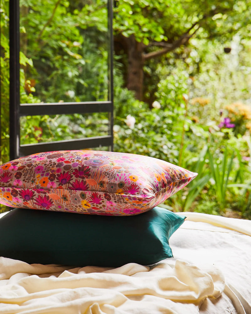 Kip & Co - Botanica Green - Silk Pillowcase