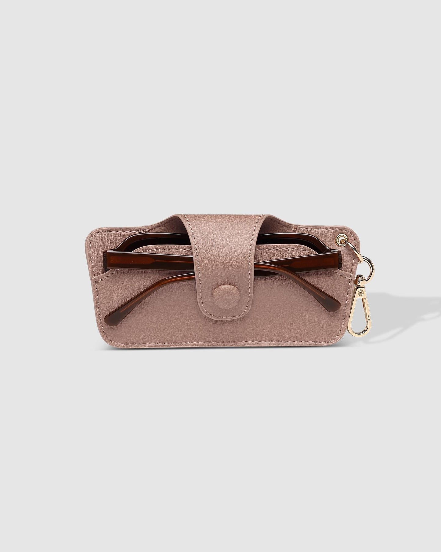 Behind The Trees - Pink wallet with sunglasses on a white background - Louenhide - Skittle Sunglass Case - Blush