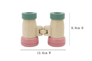 ToysLink - Wooden Binoculars Toy - Assorted Colours