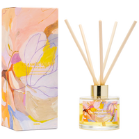 Behind The Trees - Diffuser with floral packaging on a white background - Frankie Gusti - Diffuser - Jade Fisher - Japanese Honeysuckle