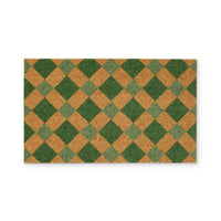 Madras Link - Diamond Green Check Doormat
