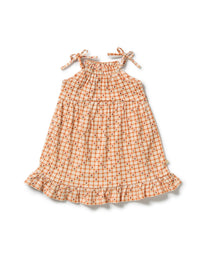 Wilson + Frenchy - Organic Crinkle Ruffle Dress - Checkerberry