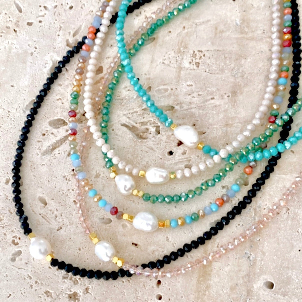 Salty Safari - Necklace - Choker - Abby - Turquoise