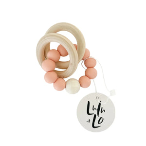 Behind The Trees - Lulu + Lo - Teether + Chew Toy - Teracotta - baby shower gift under $15 - tether for babies - silicon and wood teether