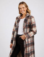 Behind The Trees -Foxwood - Westward Coat - Rust/Tan Check - winter coat - autumn coat 