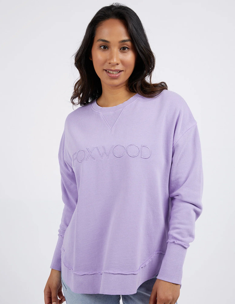 Behind The Trees - Foxwood - Simplified Crew - Lavender- everyday sweater - cotton sweater - 