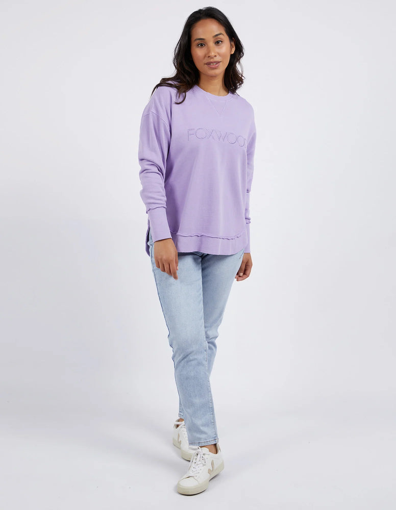 Behind The Trees - Foxwood - Simplified Crew - Lavender- everyday sweater - cotton sweater - 