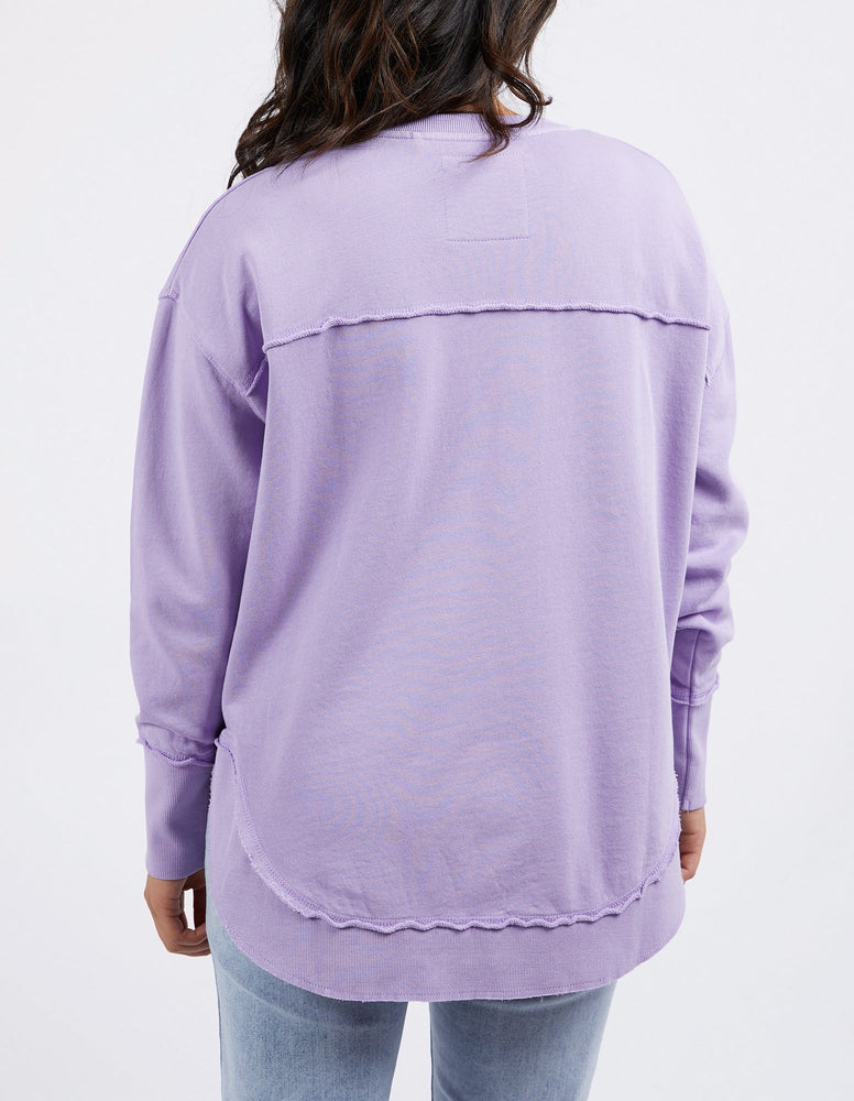 Behind The Trees - Foxwood - Simplified Crew - Lavender- everyday sweater - cotton sweater - 