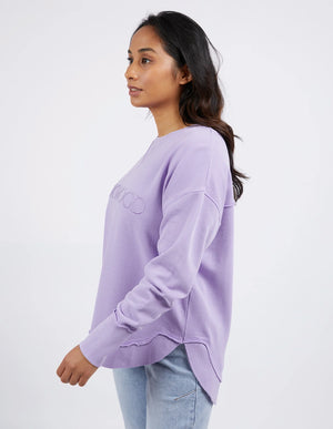 Behind The Trees - Foxwood - Simplified Crew - Lavender- everyday sweater - cotton sweater - 