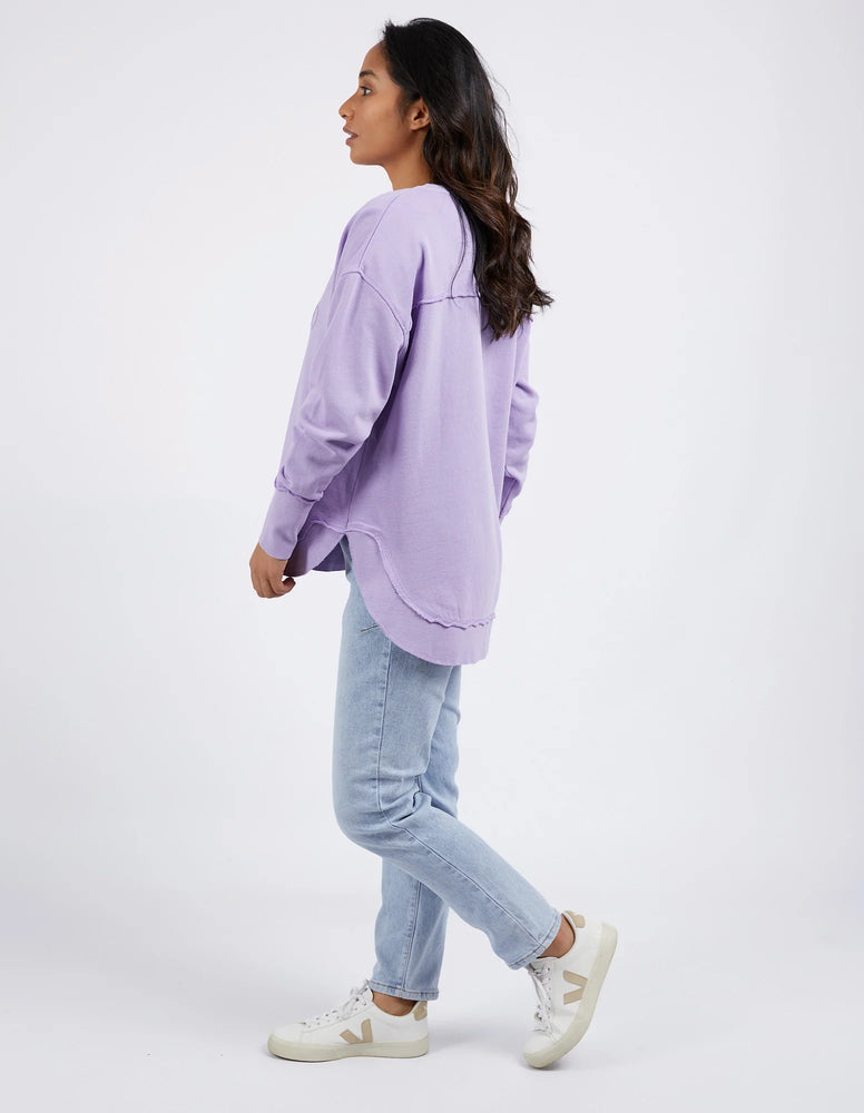 Behind The Trees - Foxwood - Simplified Crew - Lavender- everyday sweater - cotton sweater - 