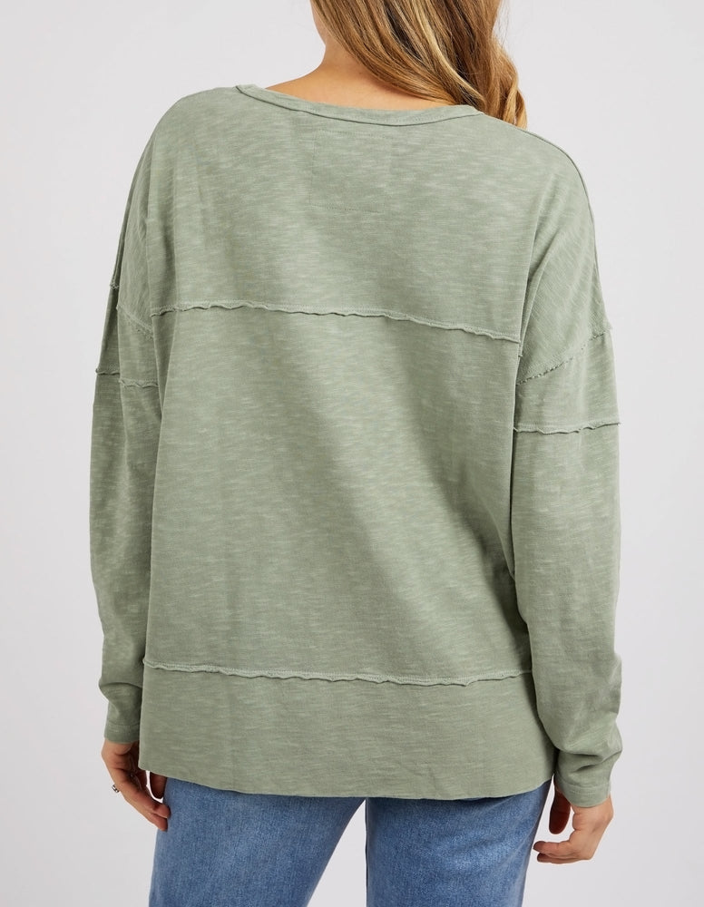 Behind The Trees - Foxwood - &nbsp;Jayne Throw On Top - Sage - everyones favourite long sleeve top - casual long sleeve top