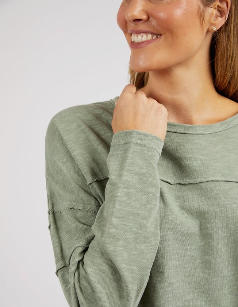 Behind The Trees - Foxwood - &nbsp;Jayne Throw On Top - Sage - everyones favourite long sleeve top - casual long sleeve top