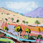 Angela Hawkey - Colourful Slopes - Limited Edition Print  - Print on Canvas - Floating Wood Frame