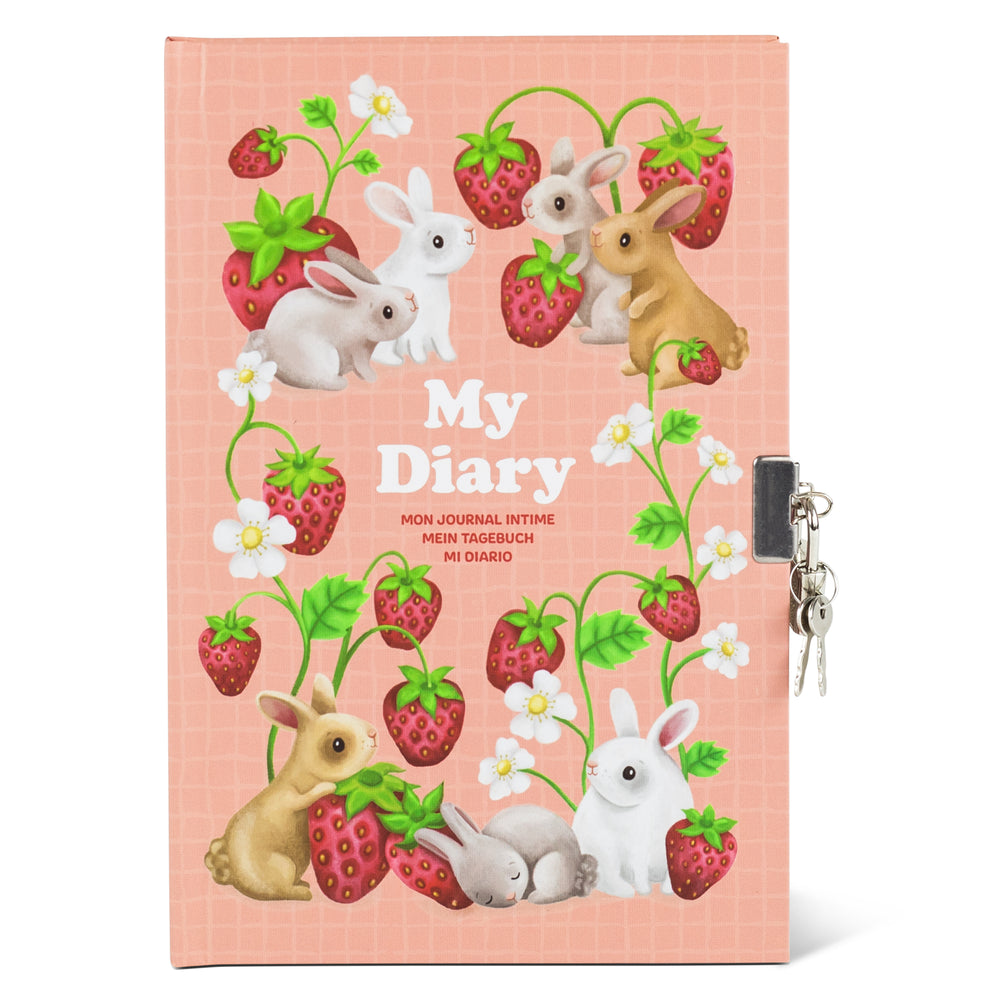 Behind The Trees - Tiger Tribe - Lockable Diary - Berry Bunny - kids birthday present under $15 - lockable diary - journal for kids - 