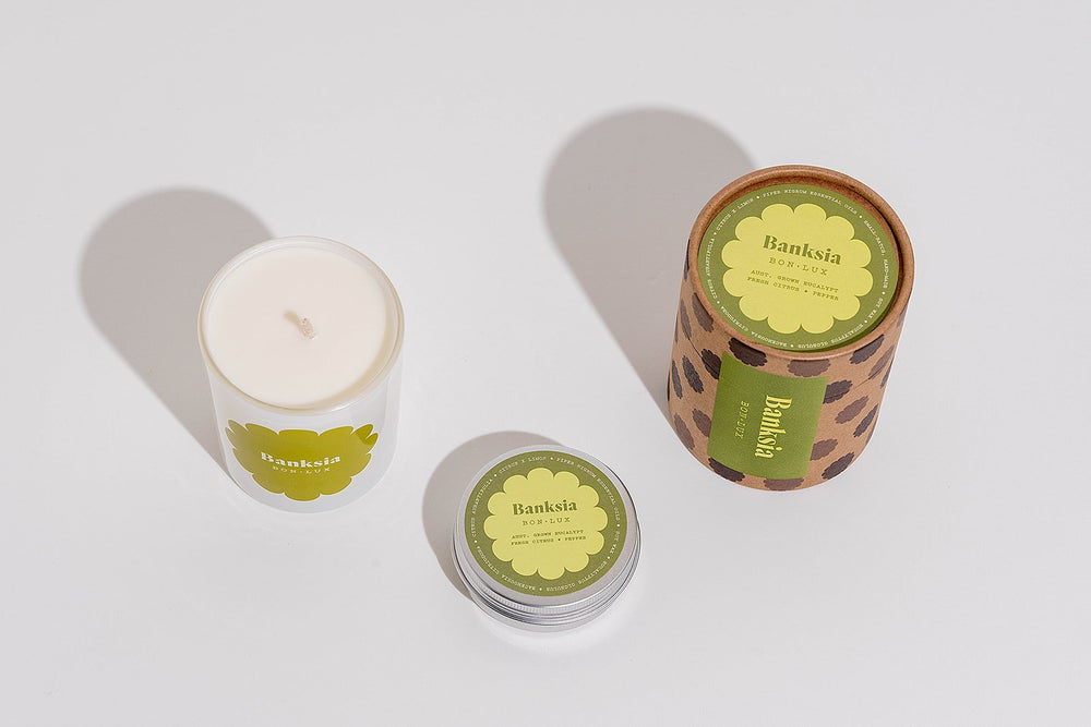 Behind The Trees - Bon Lux - Candle - Banksia - birthday present for her under $40 - birthday gift under $40 - cheap birthday present