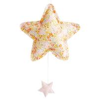 Behind The Trees - Decorative star-shaped object with a floral pattern on a white background - Alimrose - Star Musical Sweet Marigold