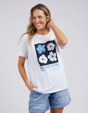 Behind The Trees - Elm - Belle Fleurs Tee - White - summer t shirts - cotton t shirt under $60