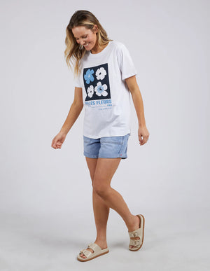 Behind The Trees - Elm - Belle Fleurs Tee - White - summer t shirts - cotton t shirt under $60