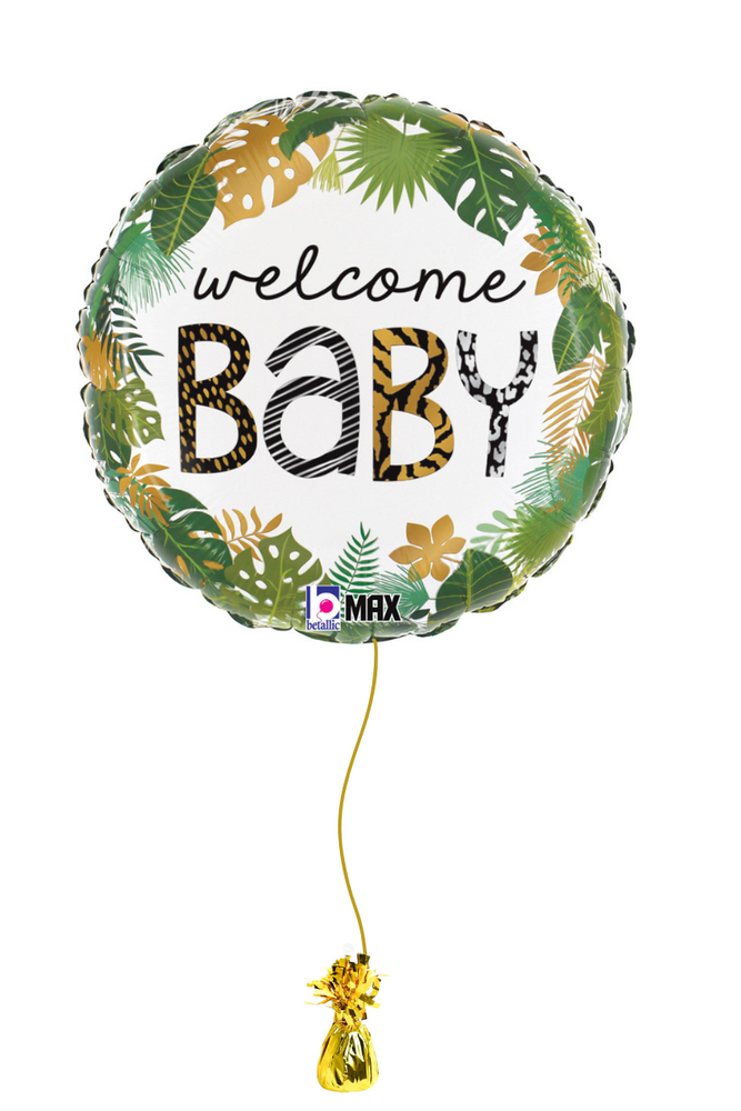 READY TO GO -  Inflated Shape Balloon -Welcome Baby