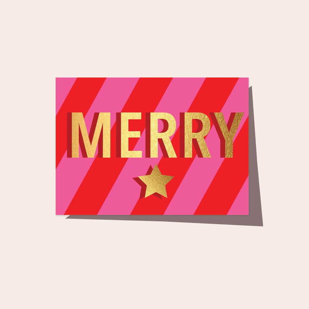 Elm Paper - Card - Neon Merry Stripe