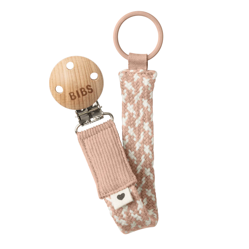 BIBS - Dummy Clip - Braided - Blush & Ivory