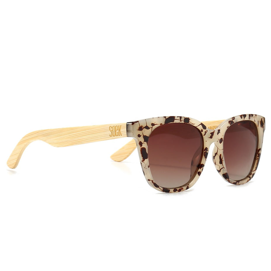 Soek - Sunglasses - Lila Grace - Ivory Tortoise - Brown Lens