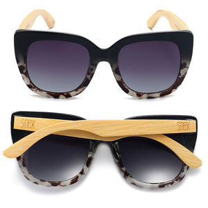 Soek - Sunglasses - Riviera - Black Ivory Tortoise - Black Gradient Lens