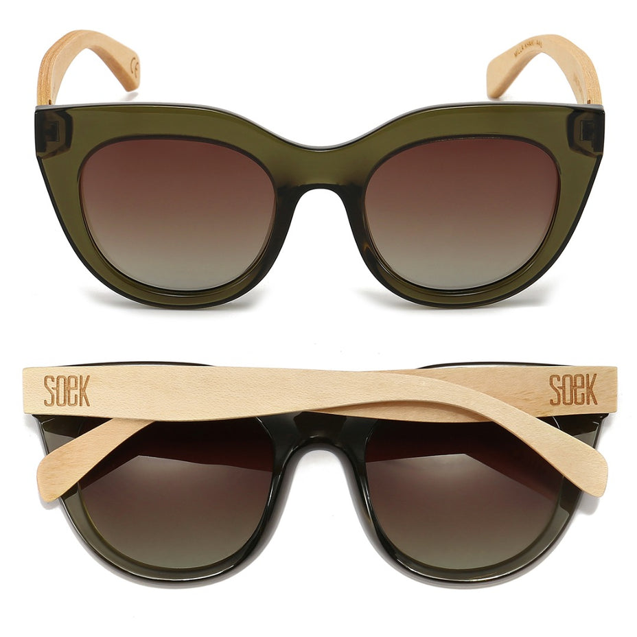 Soek - Sunglasses - Milla - Khaki - Khaki Gradient Lens