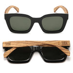 Behind The Trees - Soek - Sunglasses - Zahra - Midnight - Khaki Polarised Lens - Walnut Maple Arm - sunglasses under $90 - wooden sunglasses - wood armed sunglasses 