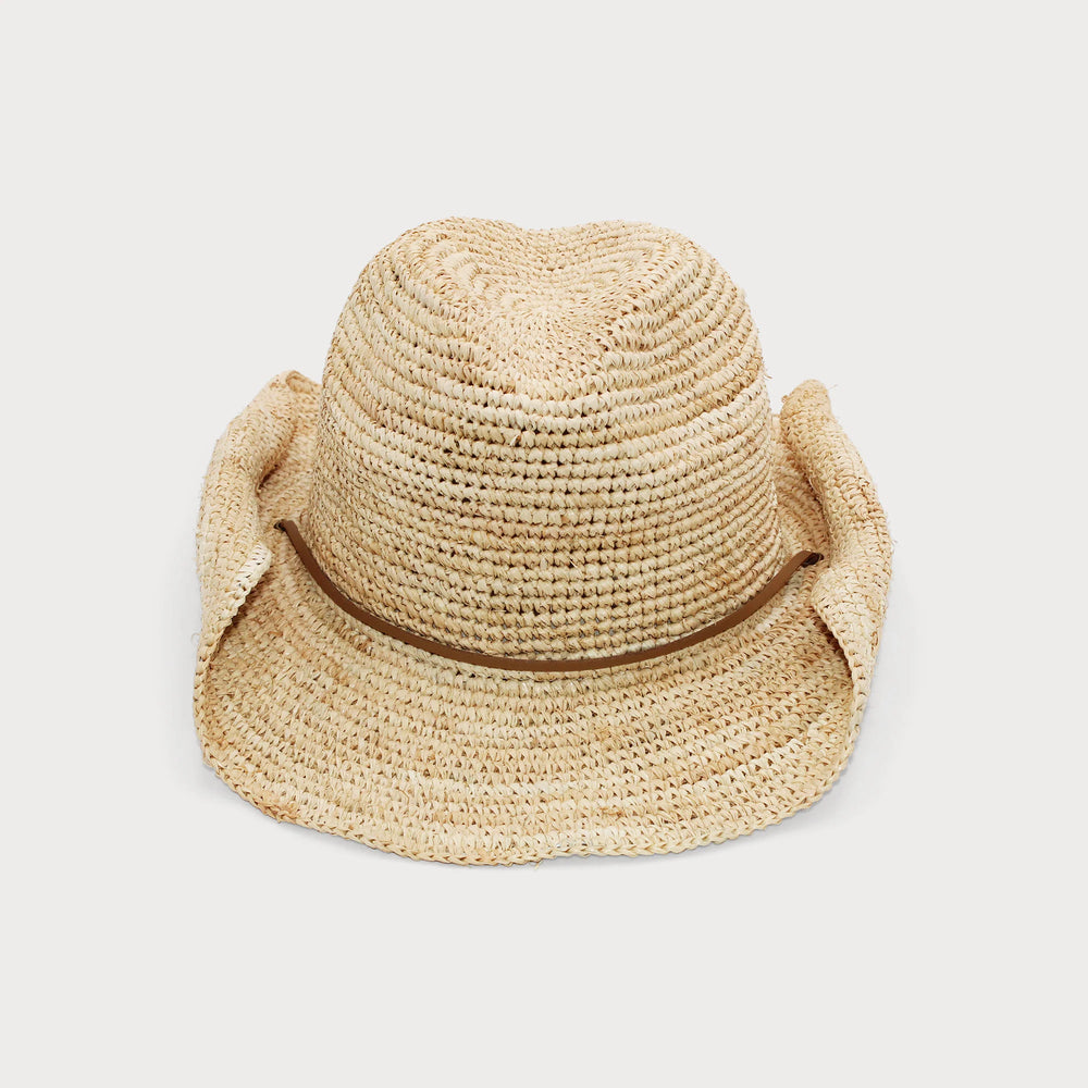 Behind The Trees - Ace Of Something - Elio Crochet Fedora - Natural - Straw Sunhat under $100