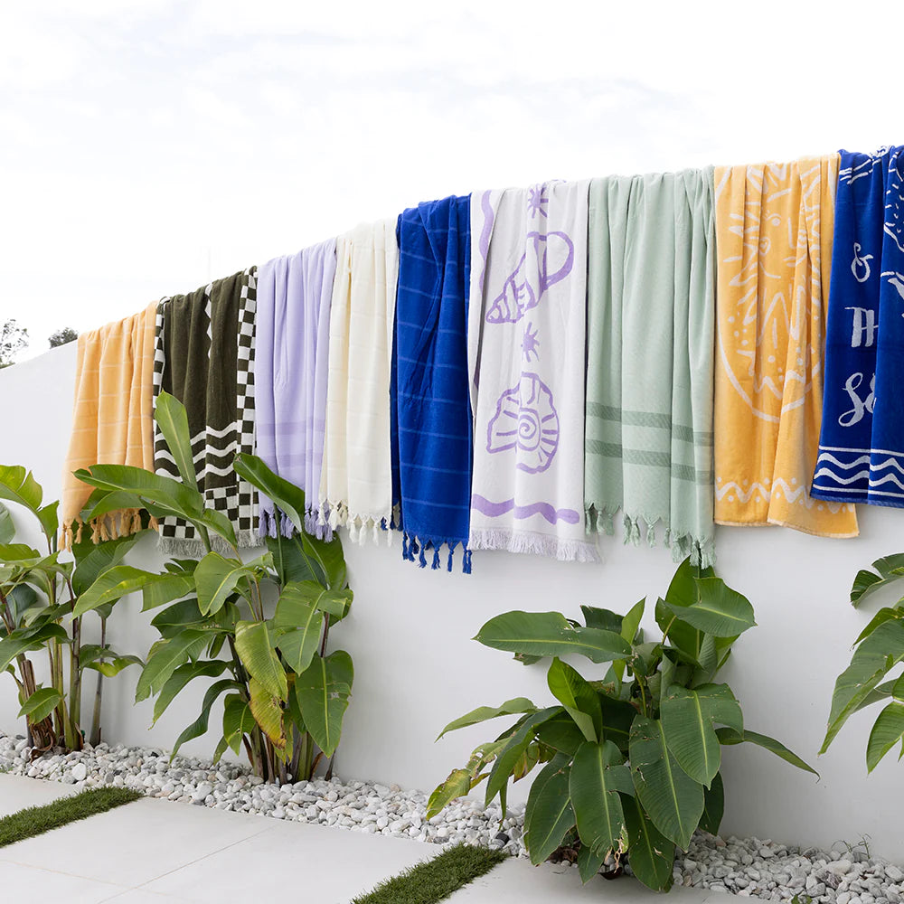Behind The Trees - Bambury - Beach Towel - Sophia - Lilac - Summer Beach Towel - Quality beach towel under $50 - colourful beach towel - Summer essentials - christmas presents