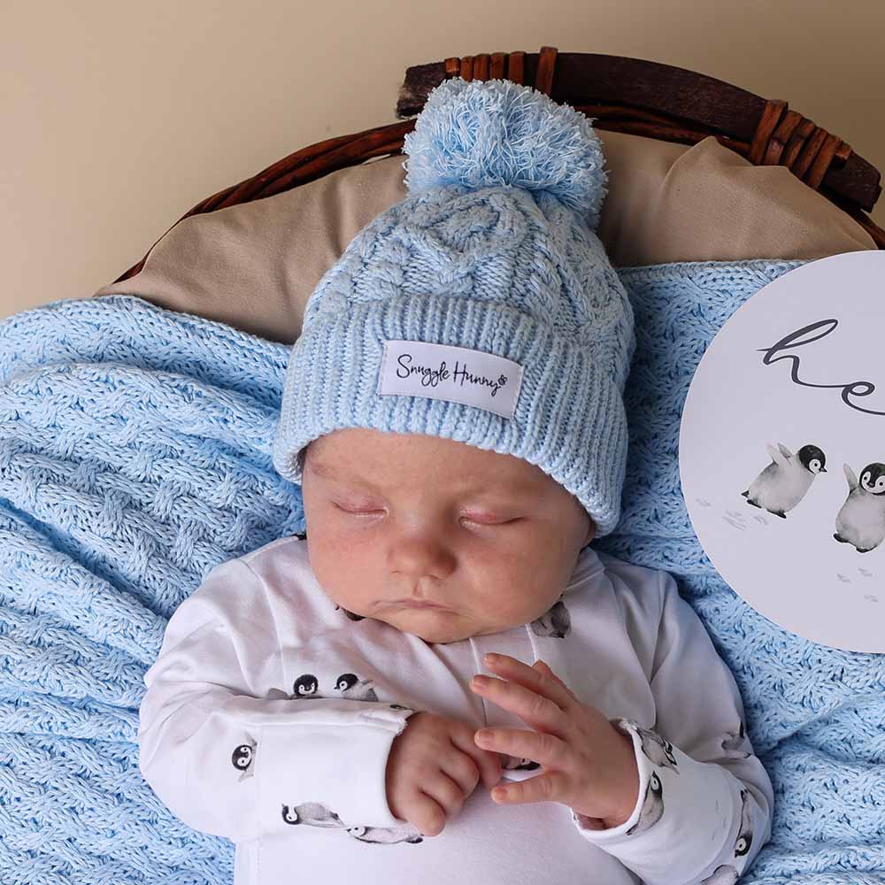 Snuggle Hunny - Baby Blue- Knitted Beanie