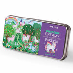 Behind The Trees - Tiger Tribe - 50pc Tin Puzzle - Unicorn Dreams - pre school aged puzzle - small travel puzzle - dinosaur puzzle - 4year old puzzle - stocking stuffer ideas