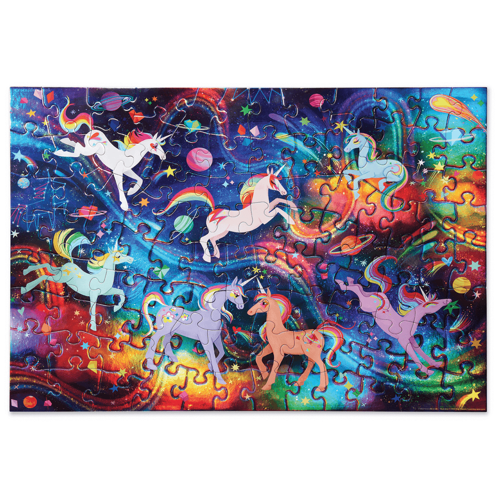 Behind The Trees - Tiger Tribe - 100pc Holographic Puzzle - Unicorn Galazy - 5year old puzzle - 100 piece puzzle - really beautiful puzzle's for kids - Christmas presents for kids under $30