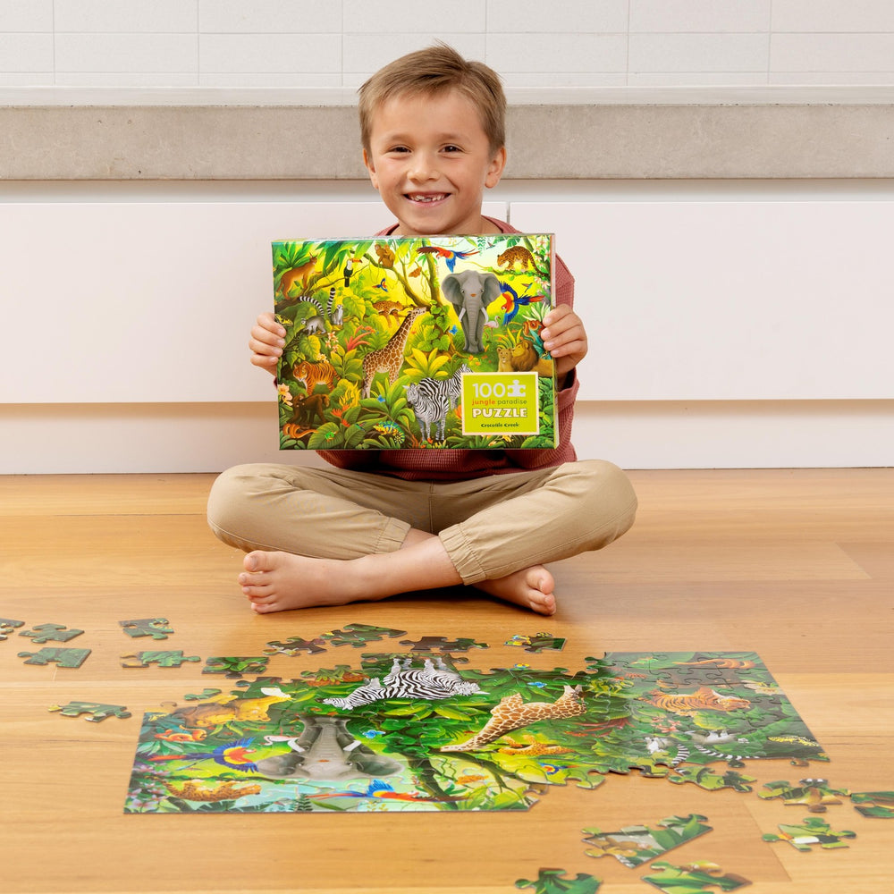 Tiger Tribe - 100pc Holographic Puzzle - Jungle Paradise