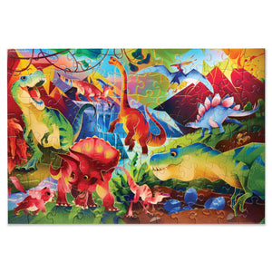 Behind The Trees - Tiger Tribe - 100pc Holographic Puzzle - Dinosaur World - 5year old puzzle - 100 piece puzzle - really beautiful puzzle's for kids - Christmas presents for kids under $30