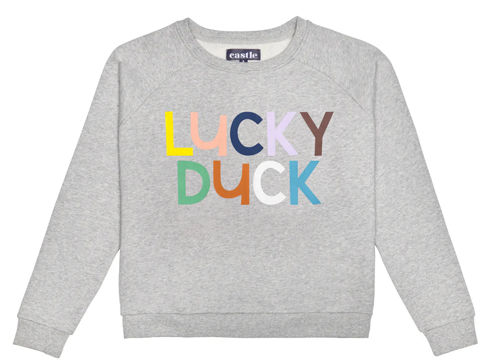 Behind The Trees - Castle + Things - Sweater - Lucky Duck - sweater - casual printed sweater - where to buy castle n things