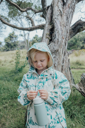 Behind The Trees - Crywolf - Drink Bottle - Sage - Kids Drink Bottle - Stainless steel drink bottle for kids under $35